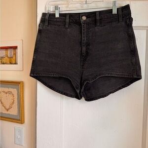 Denim Forum High Waisted Black Jean Shorts